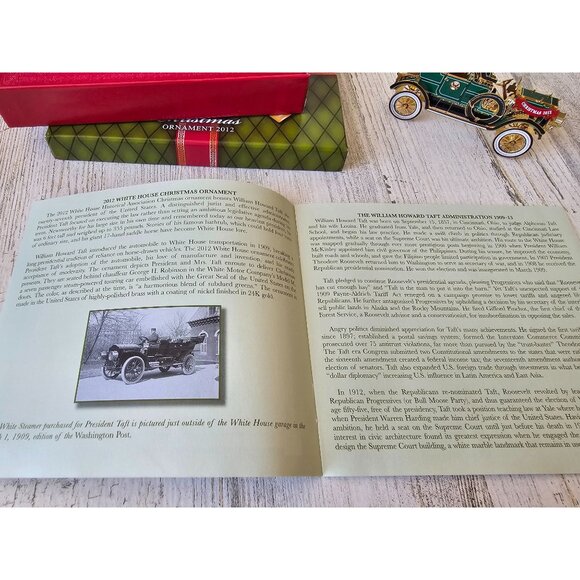 White House Howard Taft 2012 car metal ornament Xmas tree automobile Americana p - Picture 12 of 12